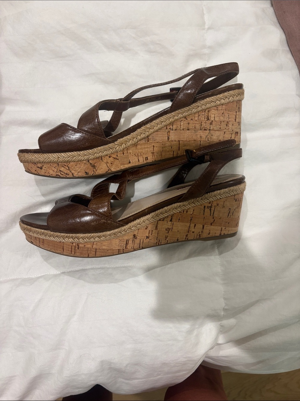 Prada Brown Leather Cross-Strap Slingback Heels - Picture 2 of 4